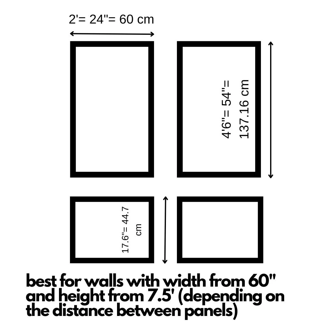 Pre-Cut Wall Paneling Kit Wall Trim Accent Wall Paneling Interior Decorating Wall Wainscotting Picture Frame Molding Polyurethane - 2 Panel - Image 4
