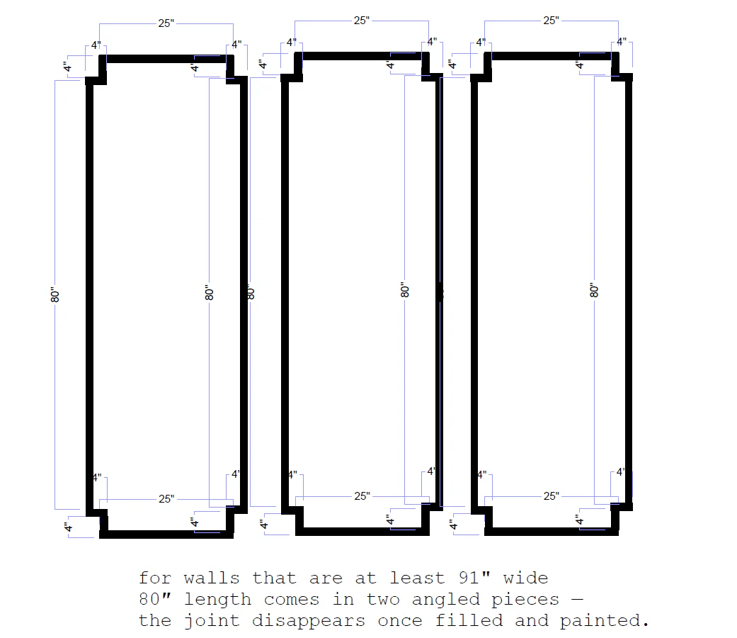 Pre-cut Wall Trim Kit- Wall Molding- Paintable Wainscoting - Image 2