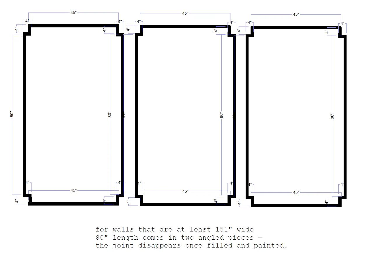 Pre-cut Wall Trim Kit- Wall Molding- Paintable Wainscoting - Image 6
