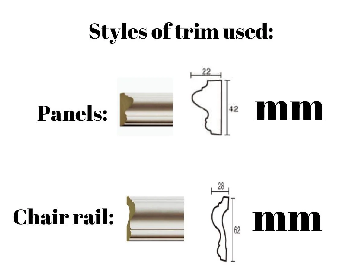 Wall Molding Kit Half Wall - Accent Wall- Hallway Wall- Dining Room Wall- Picture Frame Paneling- Box Paneling- Wall Trim Kits in Canada - Image 3