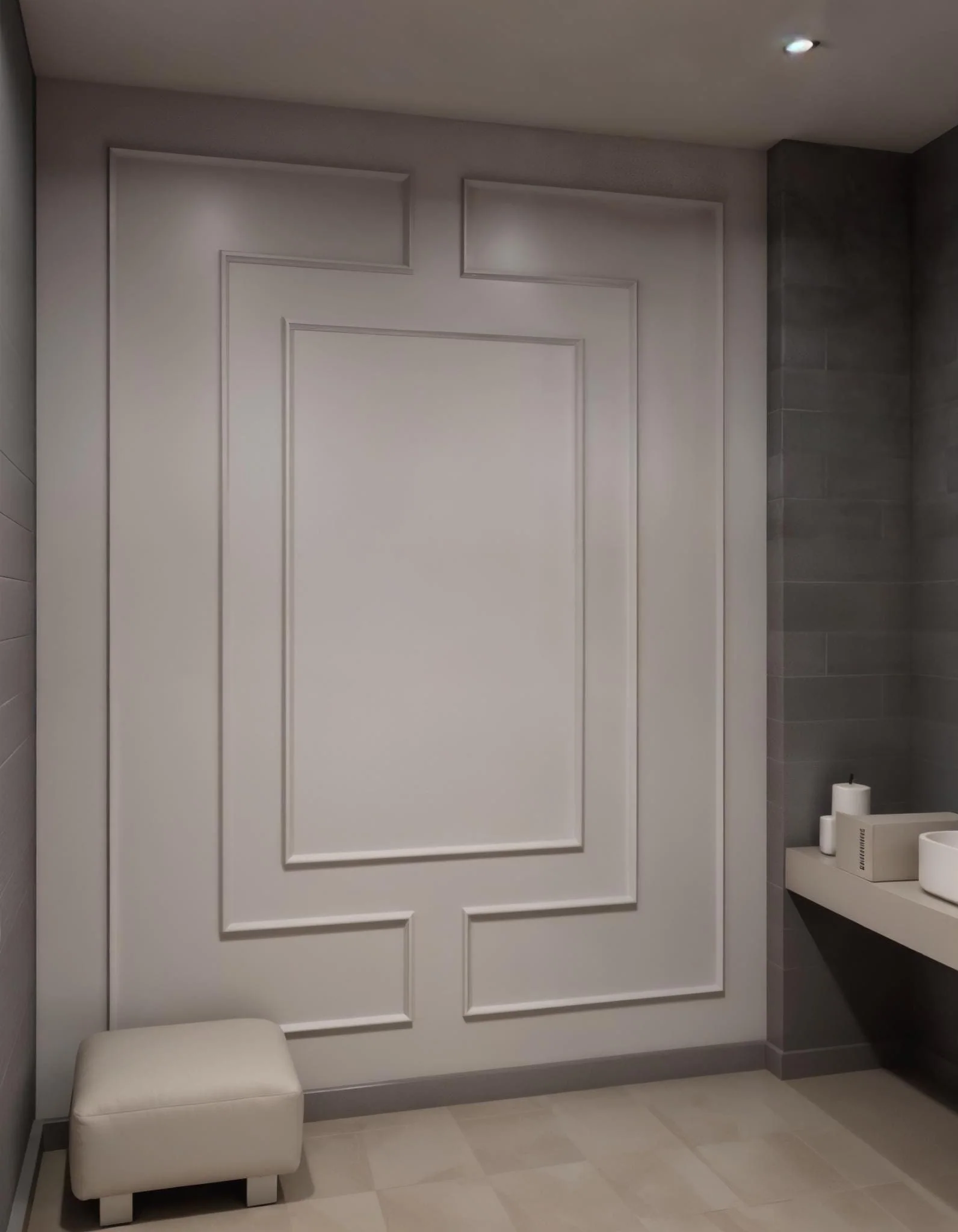 Wall Molding Kit- Paintable Wall Trim- Accent Wall- Square Paneling- Box Paneling- Wall Paneling Kit- Bathroom Wall- Hallway Decor