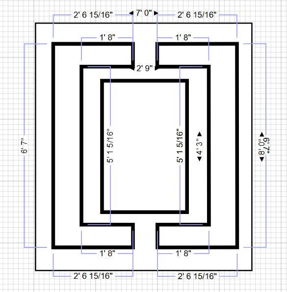 Wall Molding Kit- Paintable Wall Trim- Accent Wall- Square Paneling- Box Paneling- Wall Paneling Kit- Bathroom Wall- Hallway Decor - Image 2