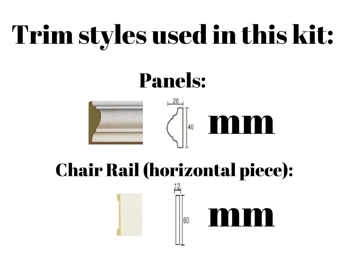 Wall Molding Kit- Paintable Wall Trim Kit- Accent Wall Molding- Pre-Primed Wall Paneling- Modern Wall Decor- Wainscoting Panels- Half Wall - Image 3
