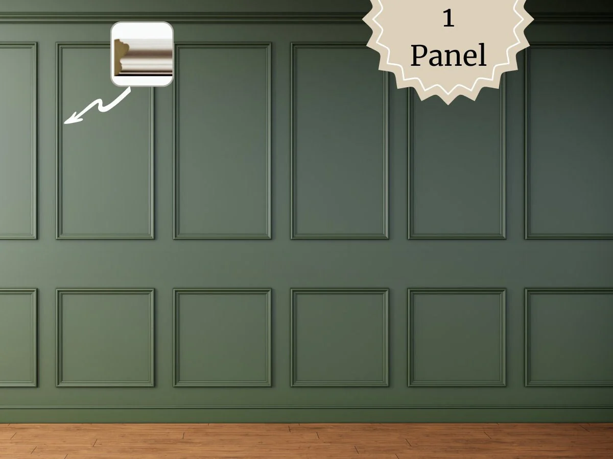 Wall Molding Kit- Wall Paneling- Accent Wall Trim- Modern Wall Decor- Wainscoting- Picture Frame Paneling- DIY Wall - 1 Panel