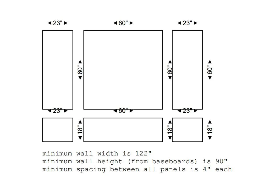 Wall Molding Kit Wall Trim Accent Wall Paneling Modern Decor Wall Wainscotting Picture Frame Style Paneling Polyurethane Faux Wood- 3 Panel - Image 2