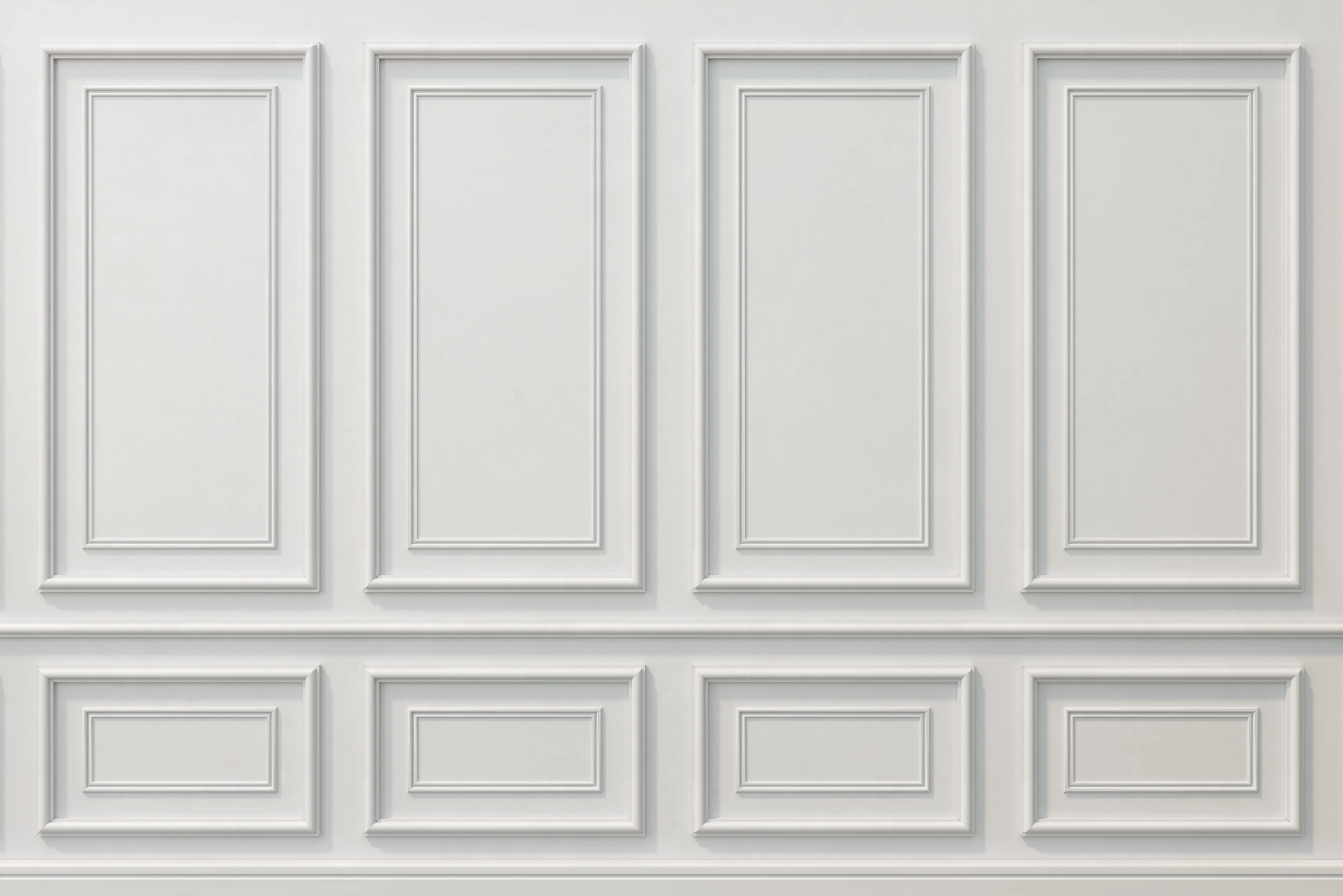 Wall Molding Kit- Wall Trim- Accent Wall Paneling- Modern Wall Decor - Wainscoting- Picture Frame Style Paneling- 6 Double Panels