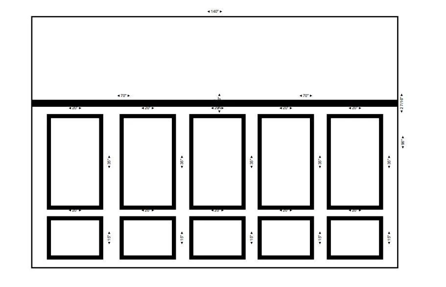 Wall Molding Kit- Wall Trim- Accent Wall Paneling- Modern Wall Wainscoting- Wall Decor- Living Room- Bedroom Wall- Tall Half Wall - Image 3