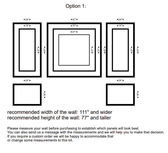 Wall Paneling Kit – Accent Wall with Nested Frames - Image 4