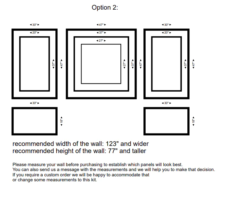 Wall Paneling Kit – Accent Wall with Nested Frames - Image 6