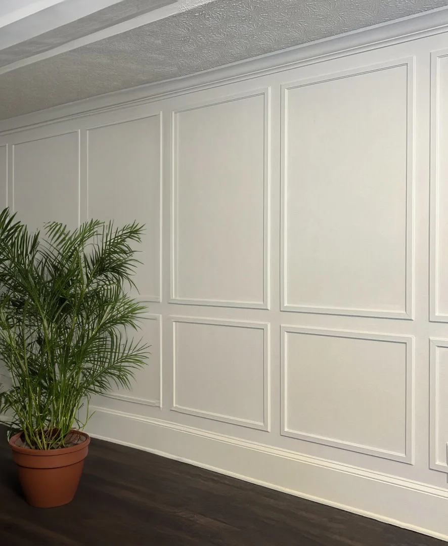 Wall Paneling Kit- Pre-Cut Wall Trim- Accent Wall Minimalist Decor- Wainscoting- Picture Frame Style Polyurethane Molding- 3 Panel - Image 2