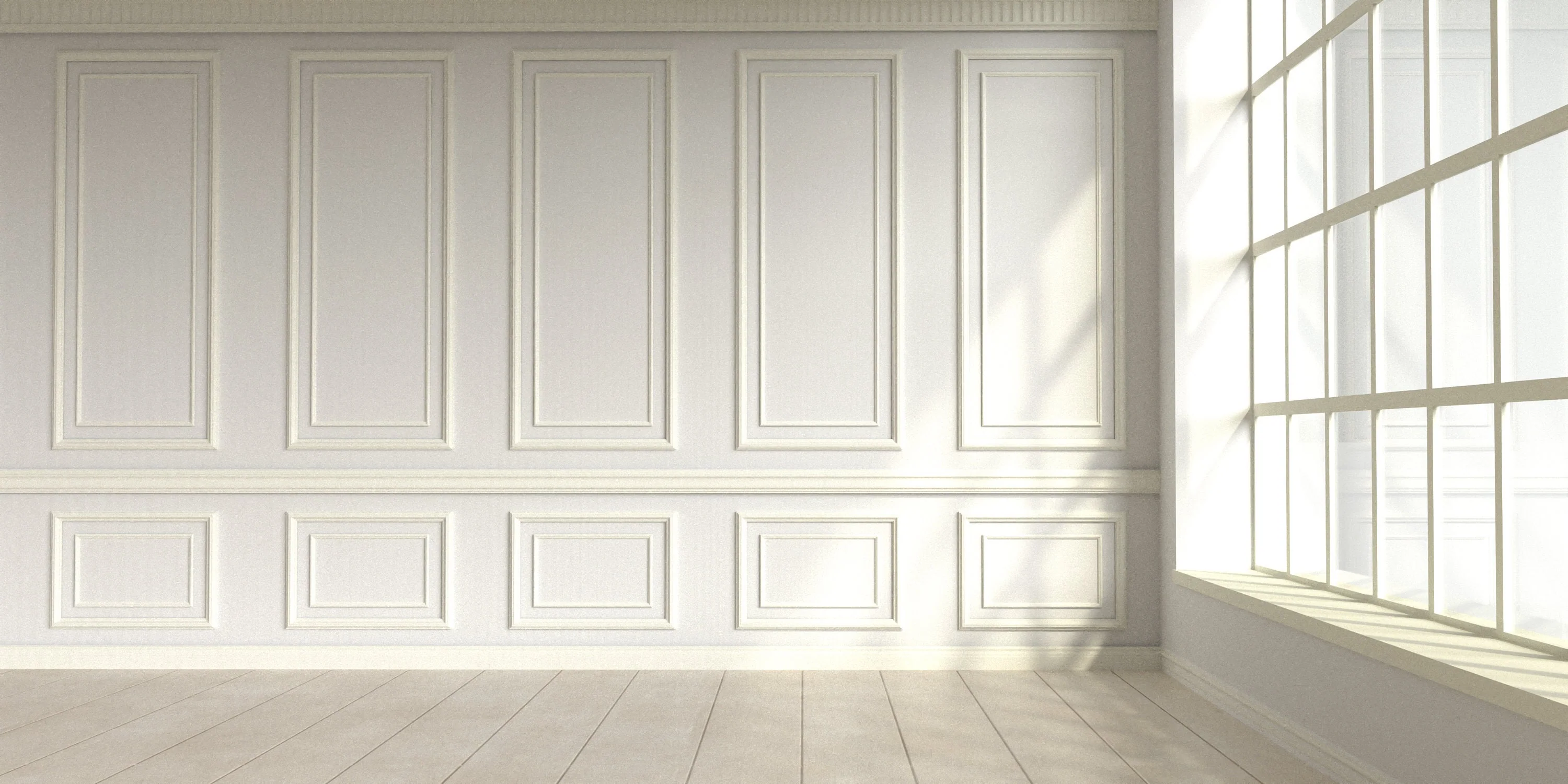 Wall Paneling Kit- Pre-Cut Wall Trim- Accent Wall- Wainscoting- Double Picture Frame Style Molding- DIY Wall- Living Room Wall - 6 Panel - Image 4