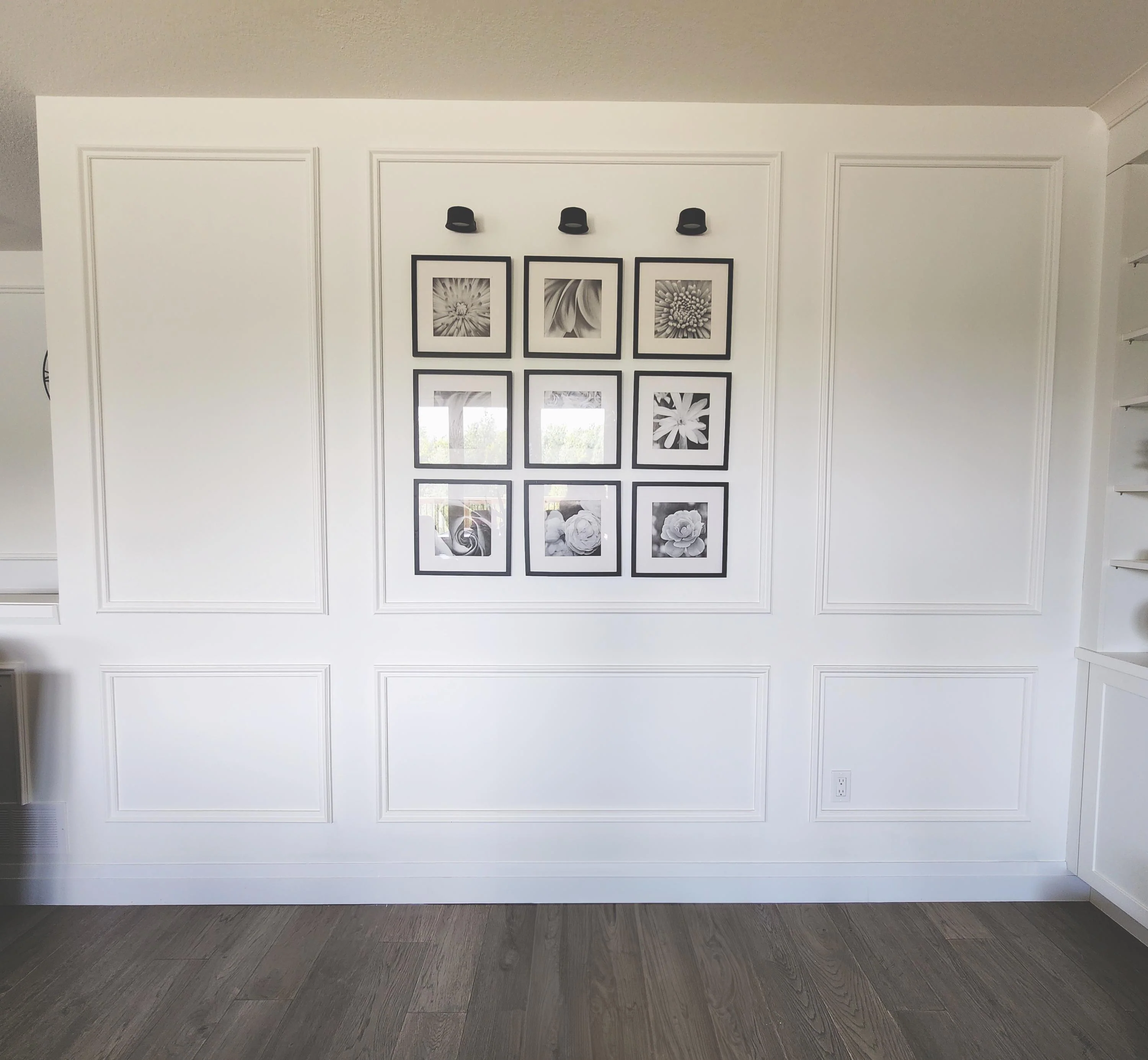 Wall Paneling Kit- Wall Trim- Accent Wall Molding- Paintable Wainscoting- Box Paneling- Bedroom Wall- Nursery Wall- 6 Boxes Narrow and Wide - Image 2