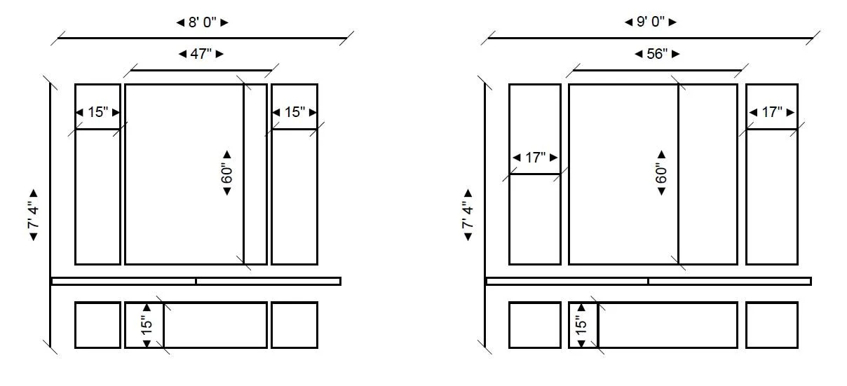 Wall Paneling Kit- Wall Trim- Accent Wall Molding- Paintable Wainscoting- Box Paneling- Bedroom Wall- Nursery Wall- 6 Panels Narrow and Wide - Image 2