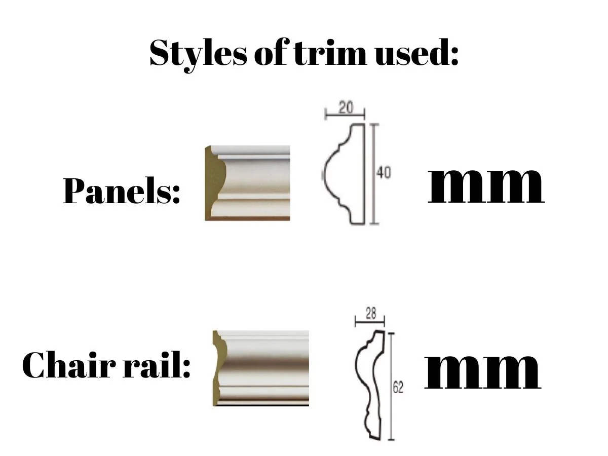Wall Paneling Kit- Wall Trim- Accent Wall Molding- Paintable Wainscoting- Box Paneling- Bedroom Wall- Nursery Wall- 6 Panels Narrow and Wide - Image 5