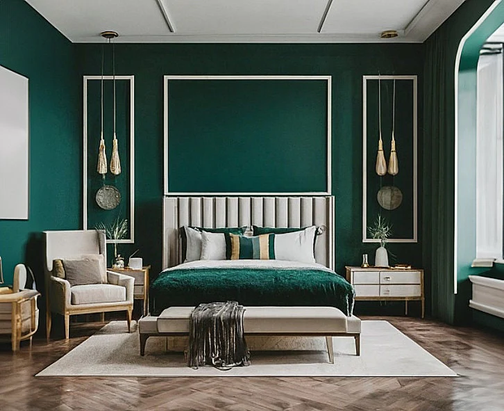 Wall Trim Kit- King Bed- Bedroom Wall- Accent Wall Paneling- Wall Wainscoting- Picture Frame Style Paneling- Parisian Style- Wall Molding - Image 2