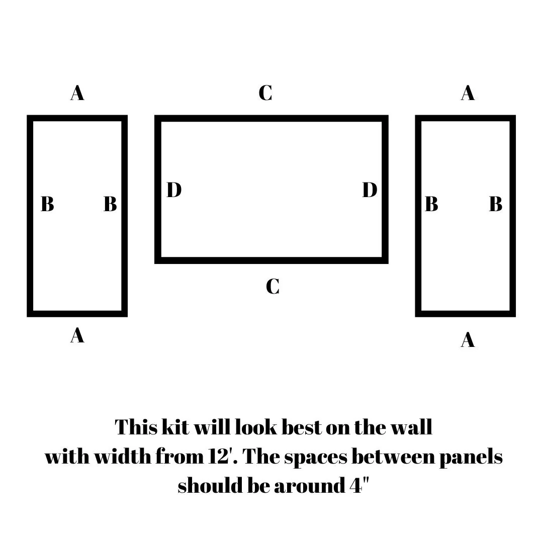 Wall Trim Kit- King Bed- Bedroom Wall- Accent Wall Paneling- Wall Wainscoting- Picture Frame Style Paneling- Parisian Style- Wall Molding - Image 4