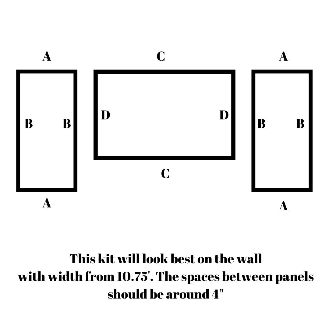 Wall Trim Kit- Queen Bed- Bedroom Wall- Accent Wall Paneling- Wall Wainscoting- Picture Frame Style Paneling- Parisian Style- Wall Molding - Image 3