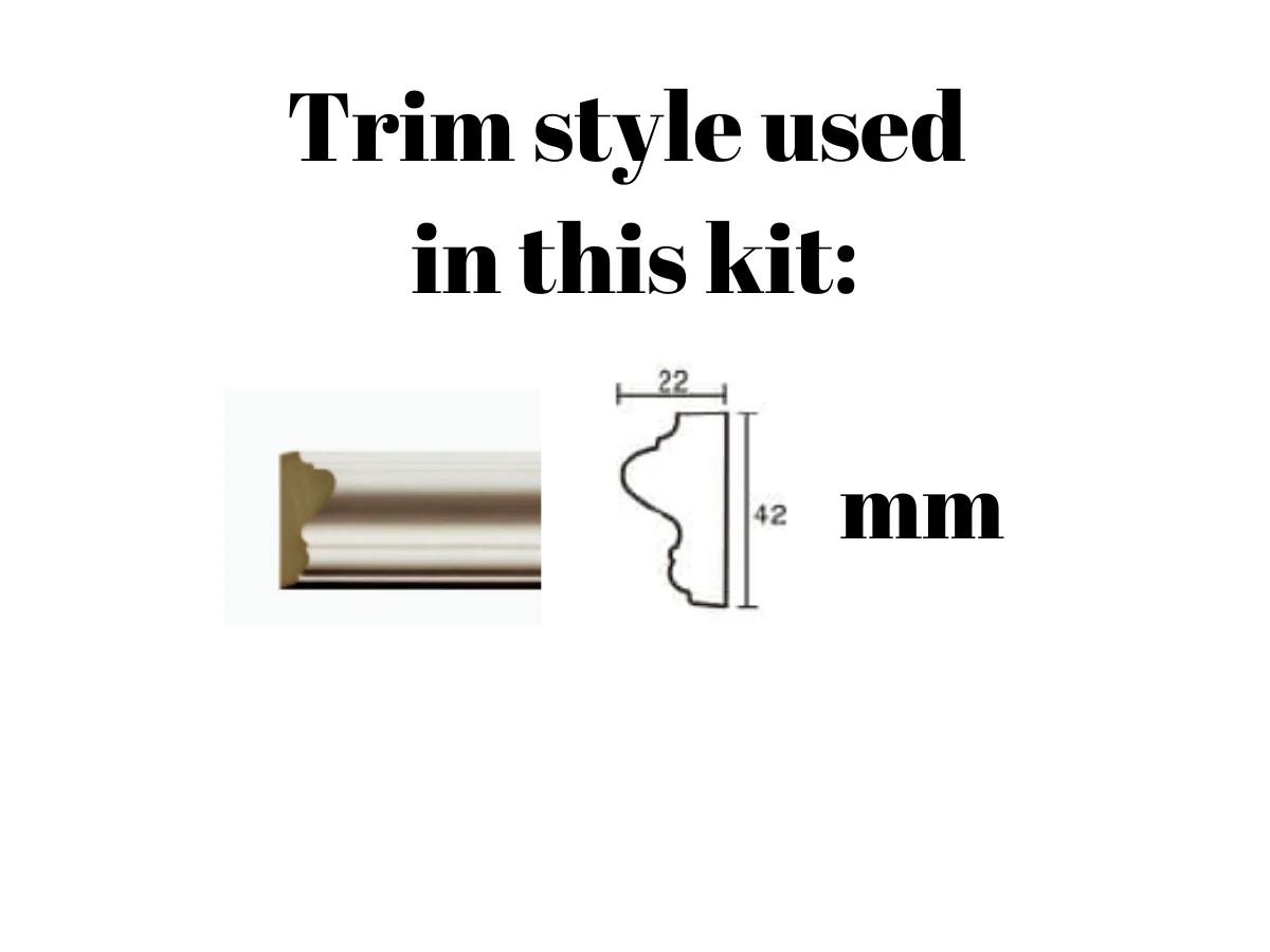 Wall Trim Kit- Wall Molding- Accent Wall Paneling- Wainscoting- Picture Frame Style Paneling- Dining Room Wall- 3 Panels - Image 4