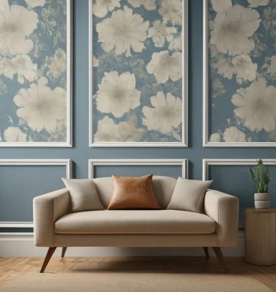 Wall Trim Kit- Wall Molding- Accent Wall Paneling- Wainscoting- Picture Frame Style Paneling- Dining Room Wall- 3 Panels - Image 8